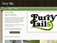 Tablet Screenshot of furrytailsspagrooming.com